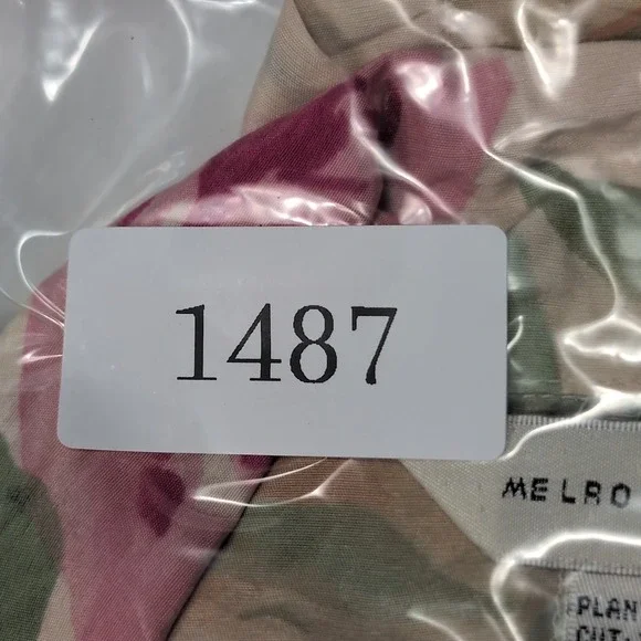 Vintage Melrose Studio Silk Cotton Floral Blazer Jacket Pink Green Rose Size 8 - Picture 10 of 10